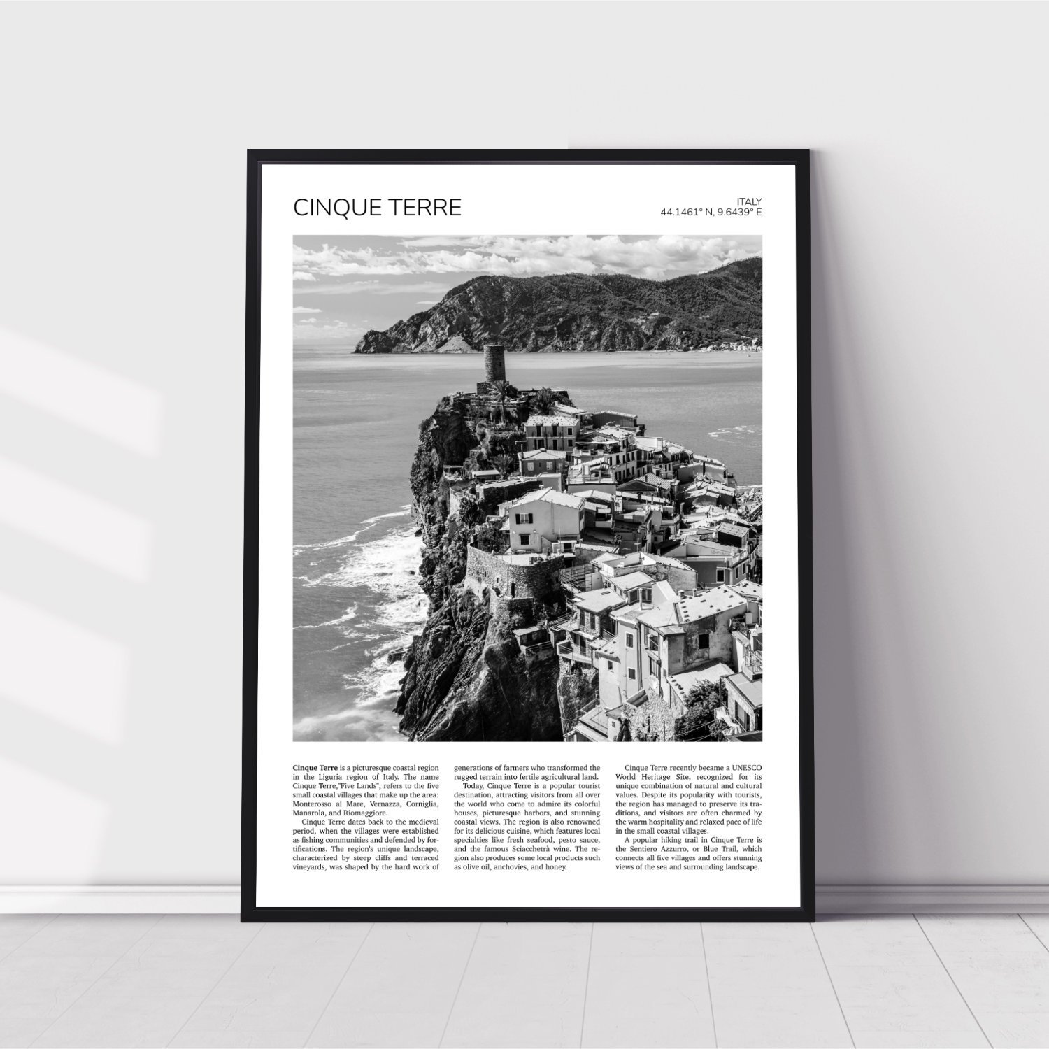 Cinque Terre Travel Poster 0718