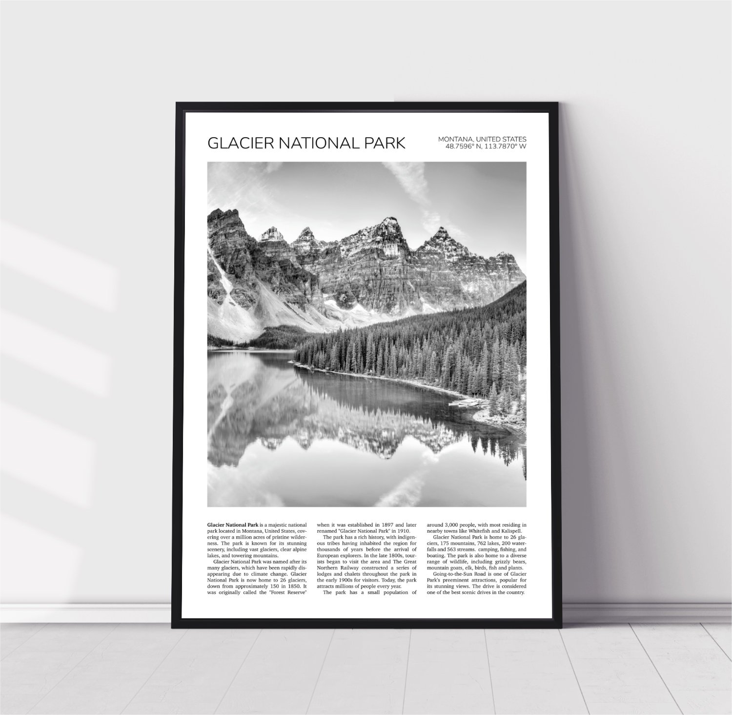 Glacier National Park Travel Poster 0920