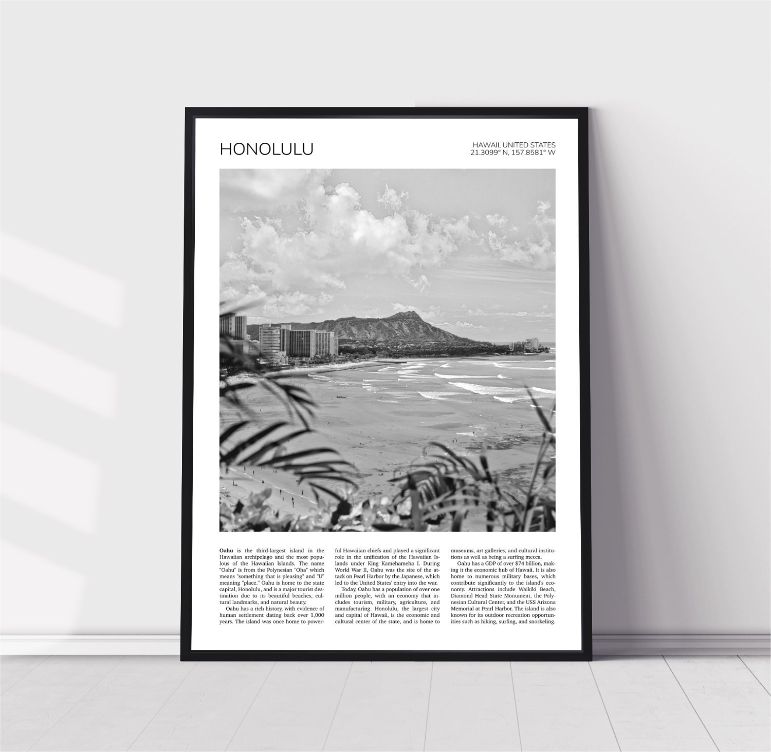 Honolulu, Hawaii, USA Travel Poster 0334