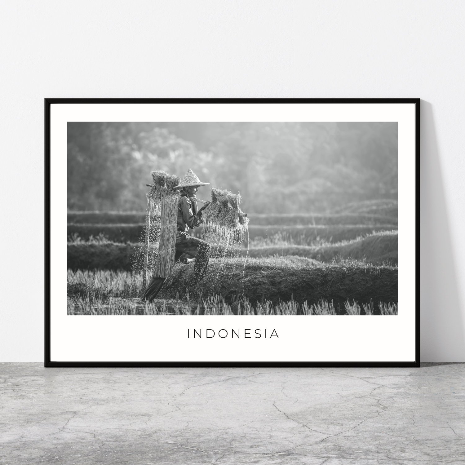 Indonesia Farmer Travel Poster 0820