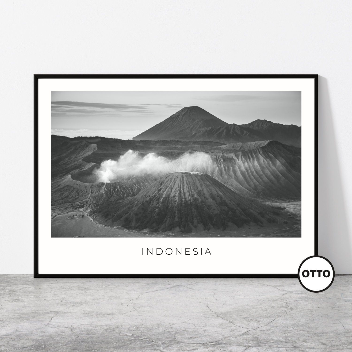 Indonesia Volcano Travel Poster 0863