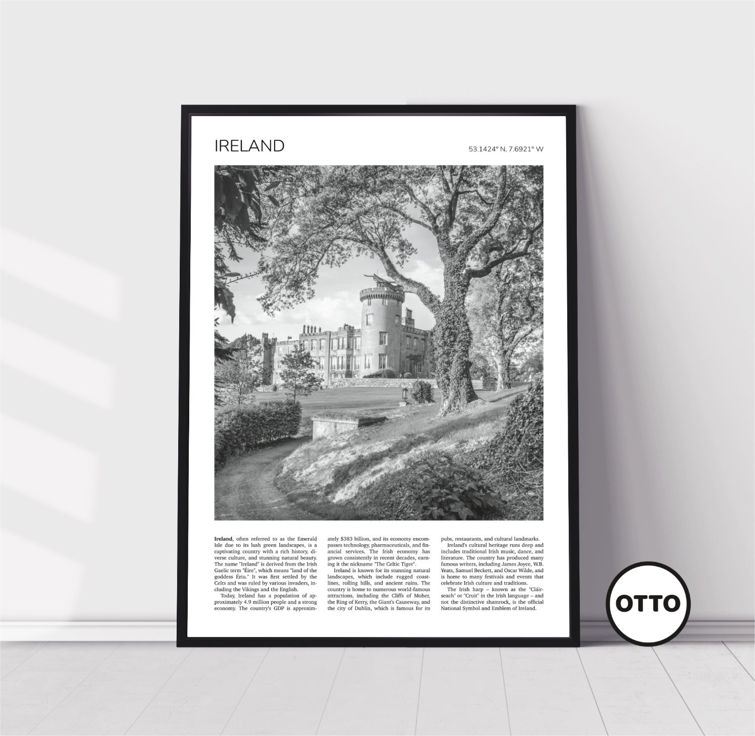 Ireland Castle Travel Poster 1008