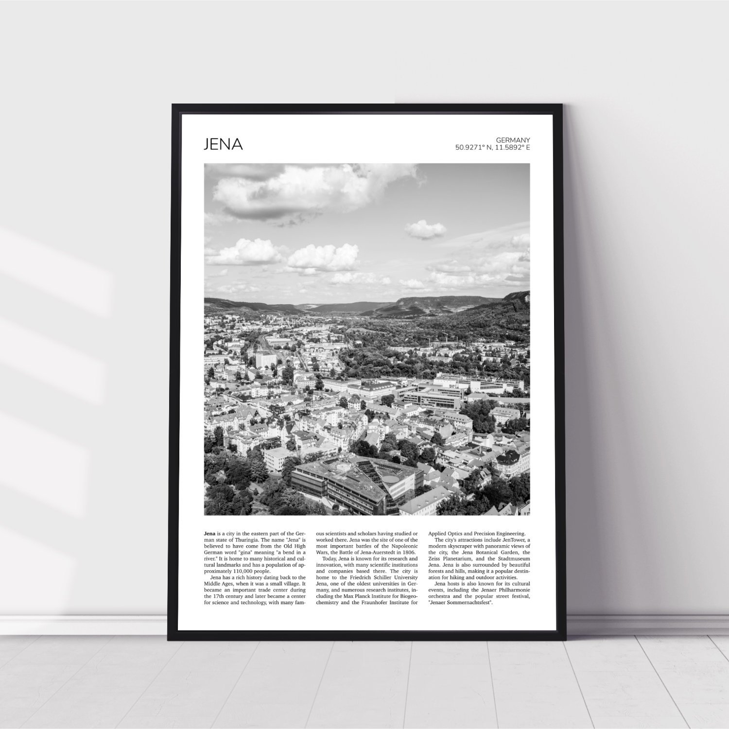 Jena, Germany Travel Poster 1122