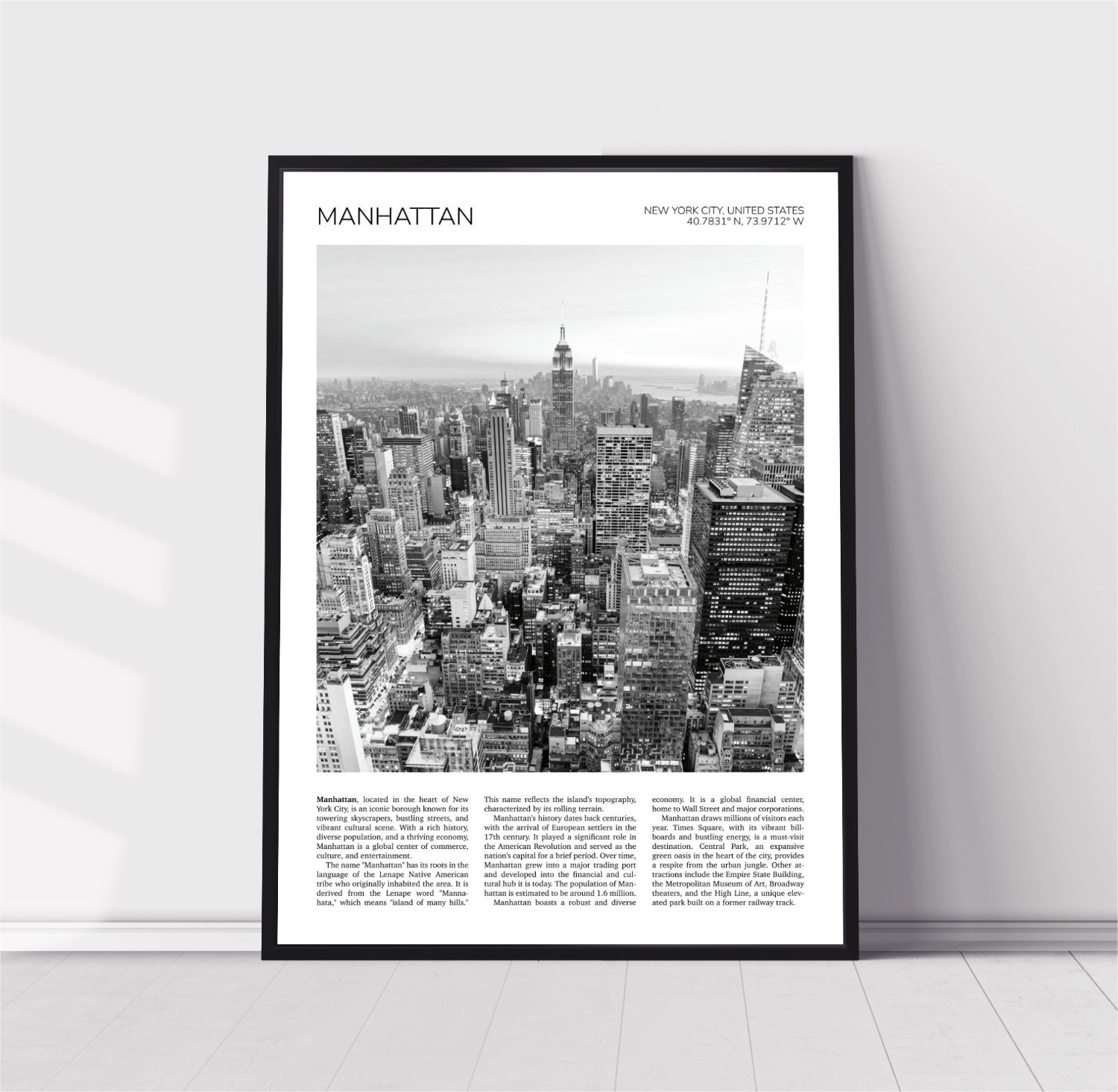 Manhattan, New York, USA Travel Poster 0628