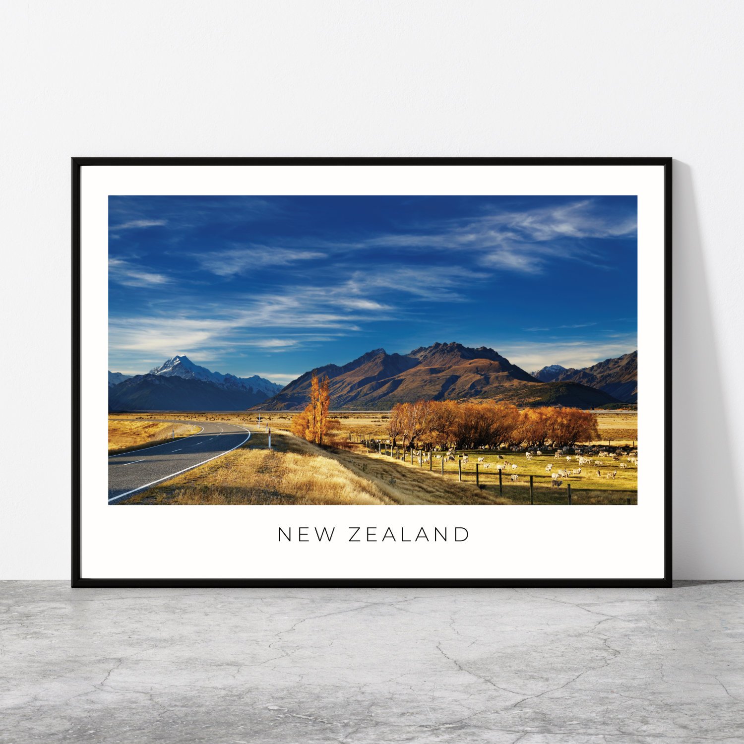 new zealand travel poster