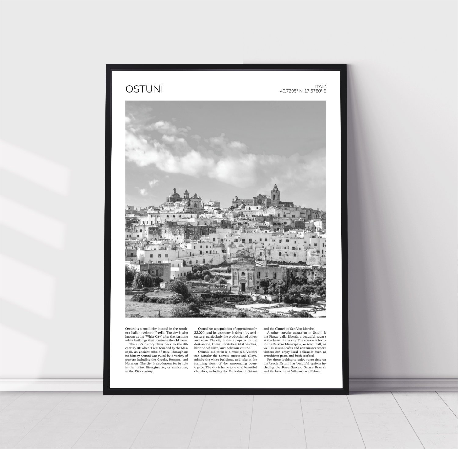 Ostuni Travel Poster 0308