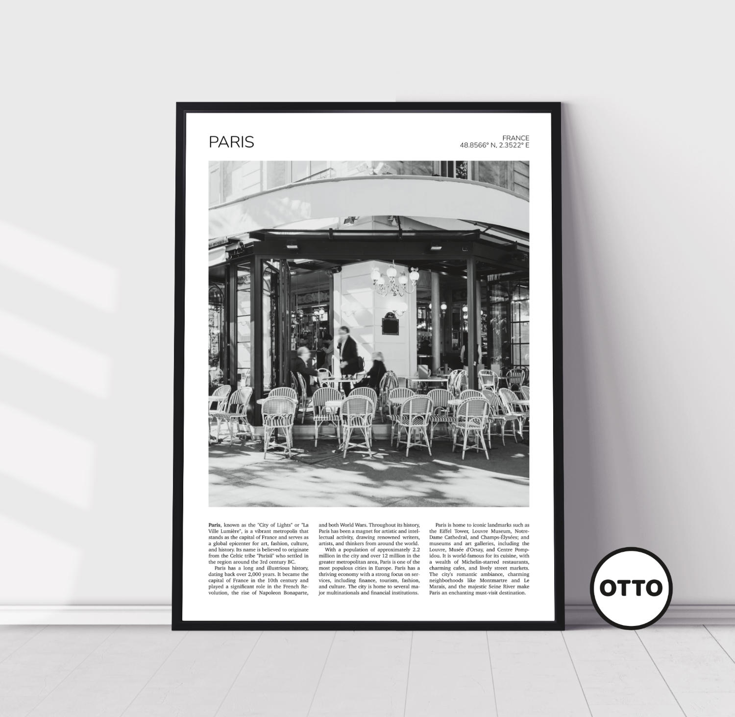 Paris Cafe Travel Poster 0677