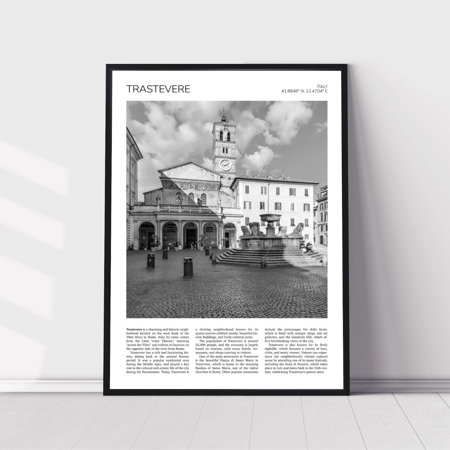 Trastevere Travel Poster 0462