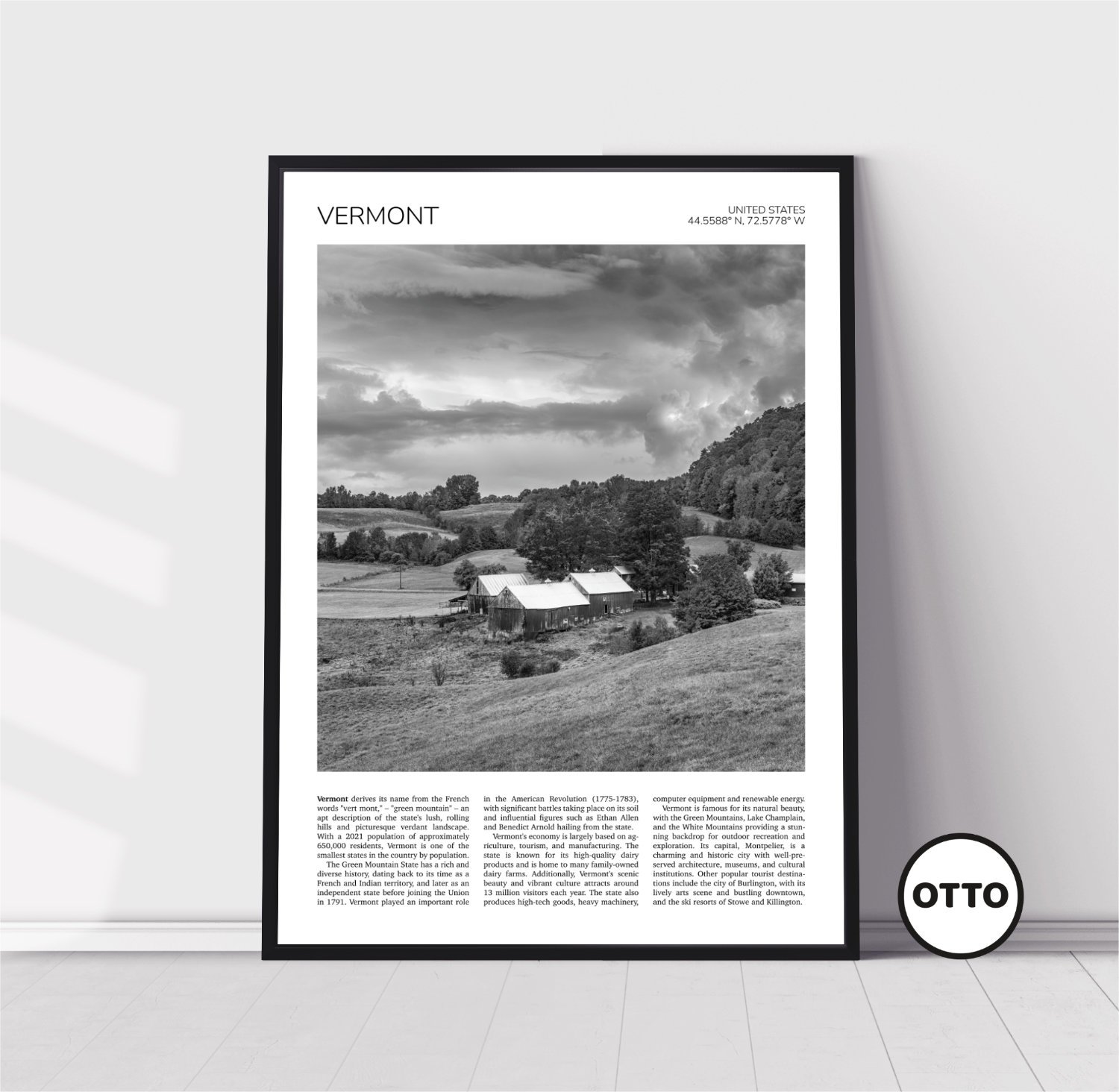 Vermont Farm Travel Poster 1102